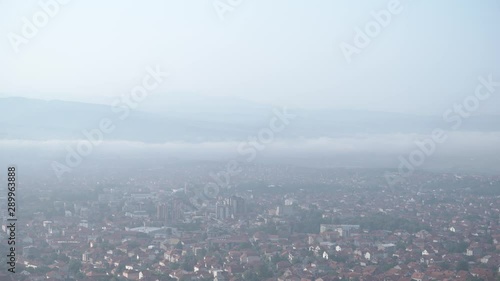 City panorama of at morning photo