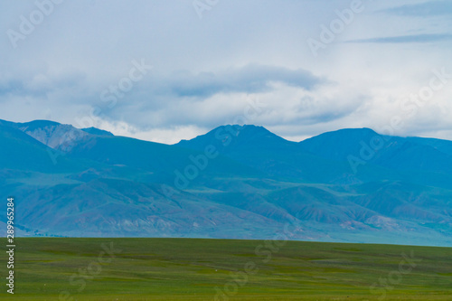 Background image of a mountain landscape. Russia, Siberia, Altai