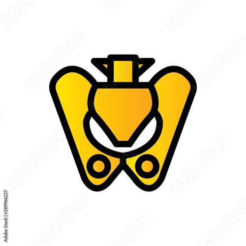 pelvis filled line vector icon