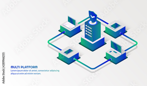 Secure multiple platform communication, Data center concept