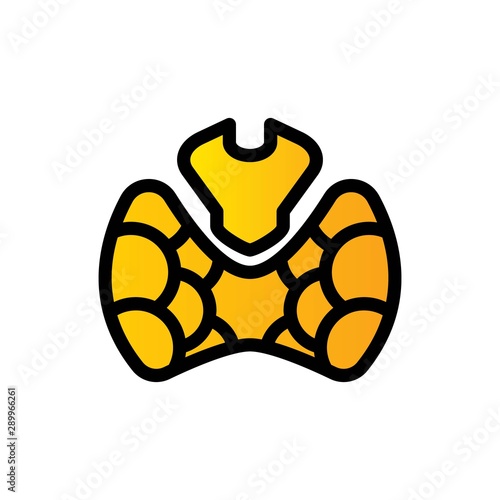 thyroid filled line vector icon