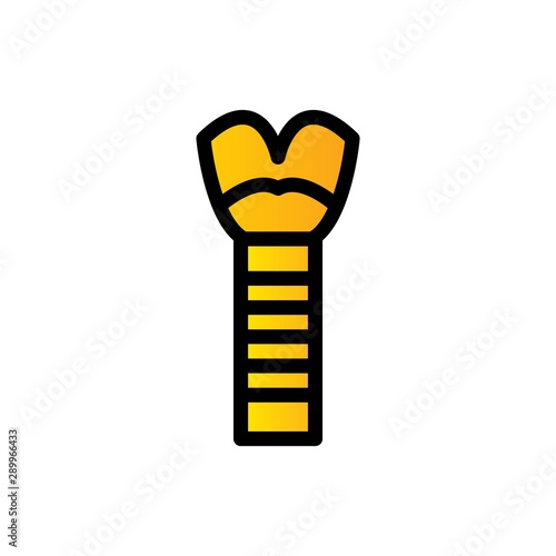 trachea filled line vector icon