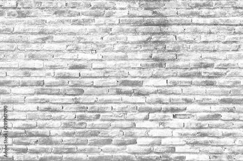 Old white brick wall texture background 