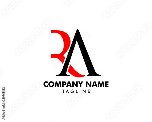 Initial Letter RA Logo Template Design