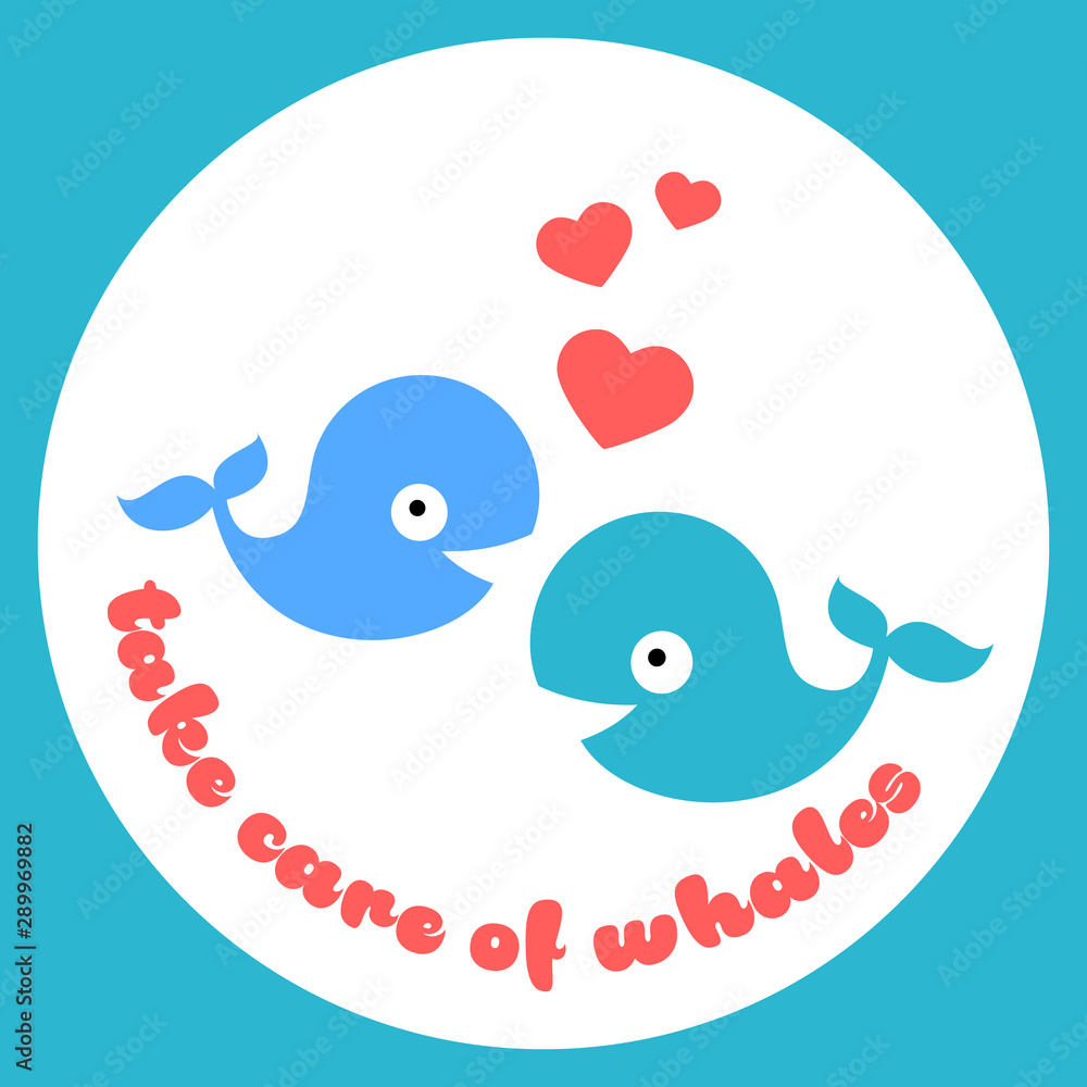Obraz premium whale design template