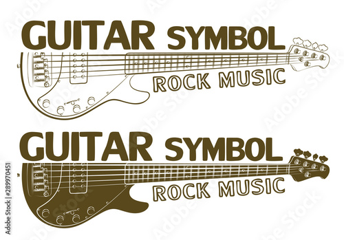 Symbol of a classical variety electric guitar.