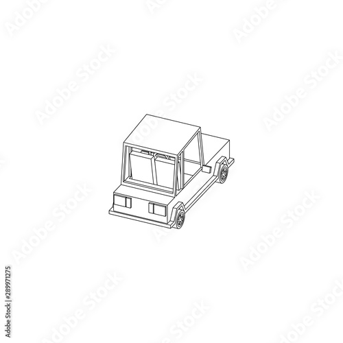Isometric Cartoon Car isolated