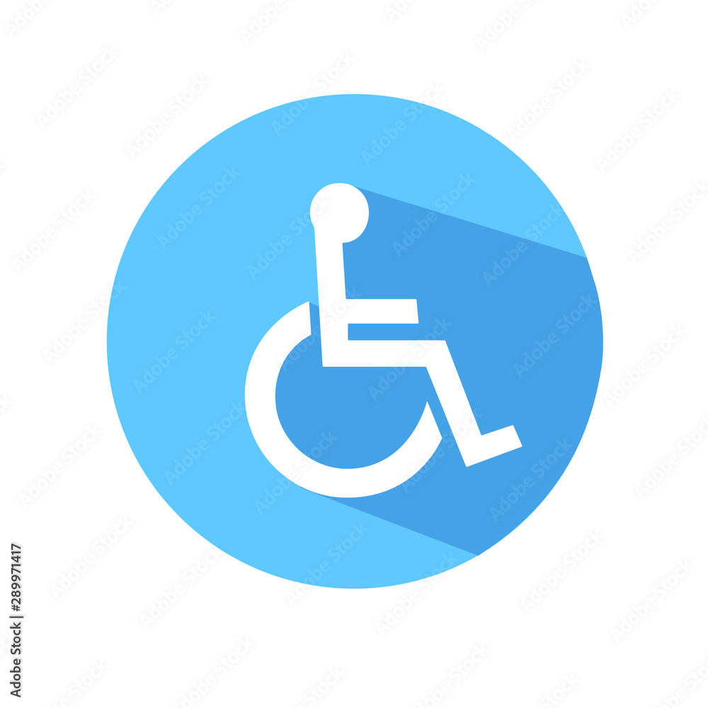 Disabled icon for toilet sign, Vector illustration. Disabled icon for toilet sign, Vector illustration.