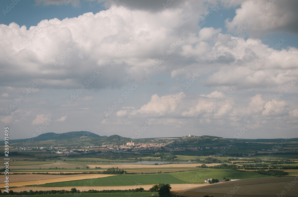 First stop on a roadtrip to Croatia, Mikulov, southern mood of the city in hot weather First stop on a roadtrip to Croatia, Mikulov, southern mood of the city in hot weather