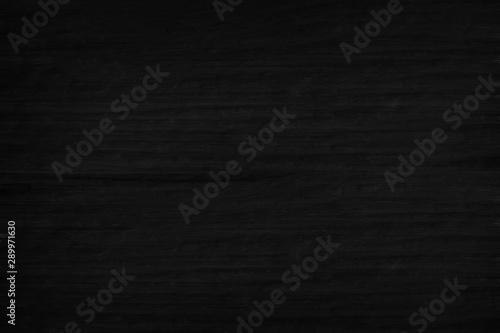 Wood black background long. Dark texture blank for design