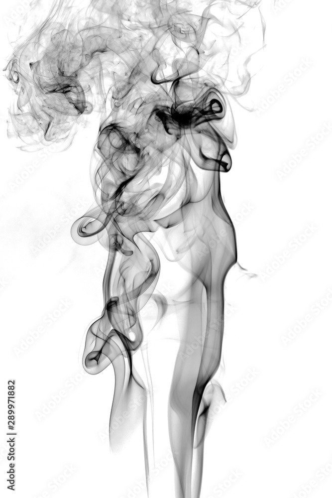 Black smoke on white background Black smoke on white background