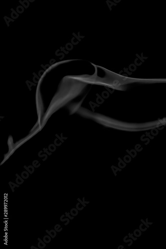 White smoke collection on black background