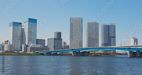 Odaiba district in Tokyo city