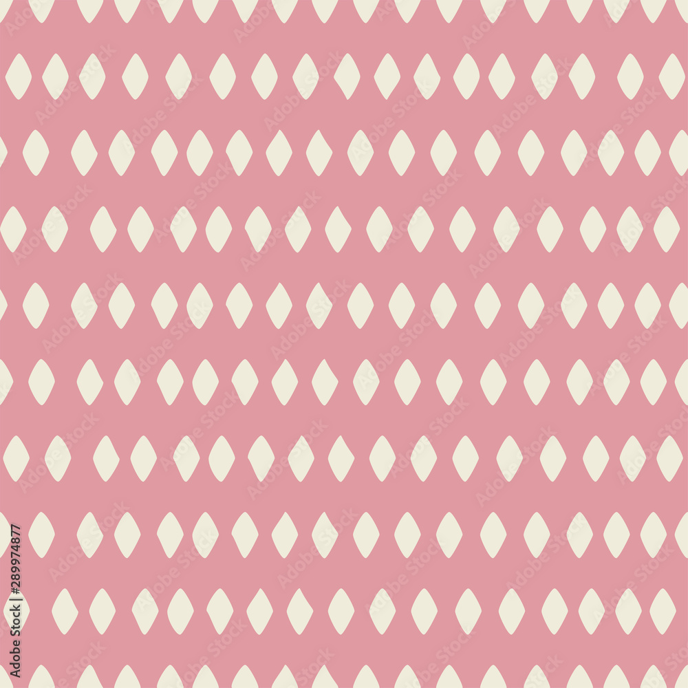Seamless pattern of white rhombuses on pink background Seamless pattern of white rhombuses on pink background