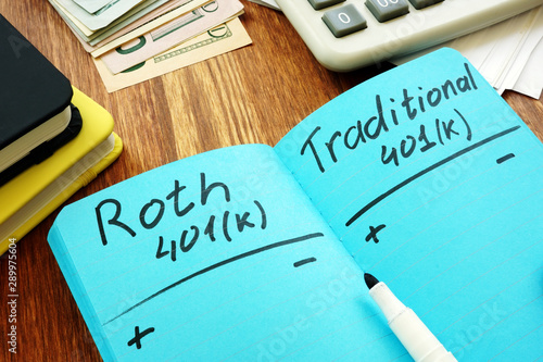 Canvastavla Roth 401k vs traditional. Comparison of retirement plans.