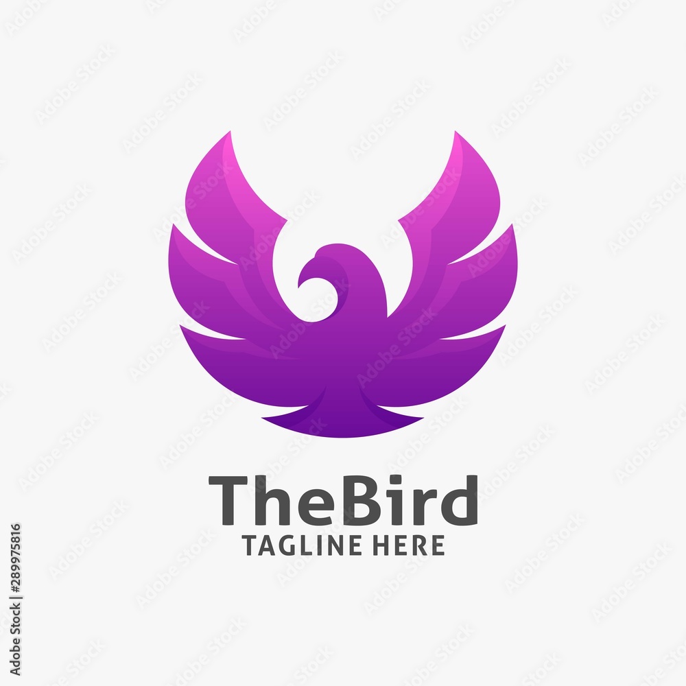 Round bird logo design Round bird logo design