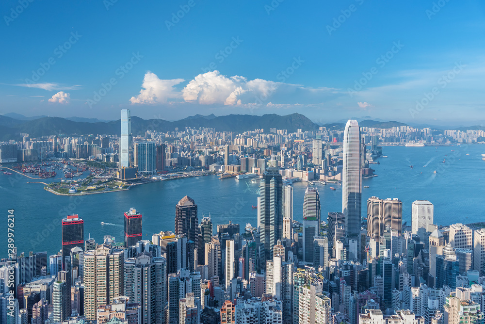 Victoria Harbor of Hong Kong city