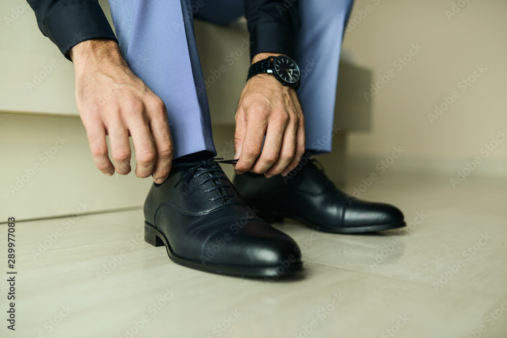A businessman is preparing to meet with clients A businessman is preparing to meet with clients