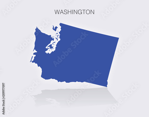State of Washington Map in the United States of America