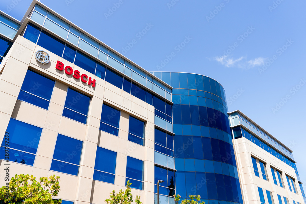 August 7, 2019 Sunnyvale / CA / USA - Bosch Research and Technology Center  North America headquarters in Silicon Valley; Robert Bosch GmbH is a German  multinational engineering and technology company Stock Photo | Adobe Stock