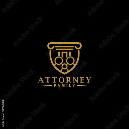 attorney family logo design inspiration. Lawyer Logo