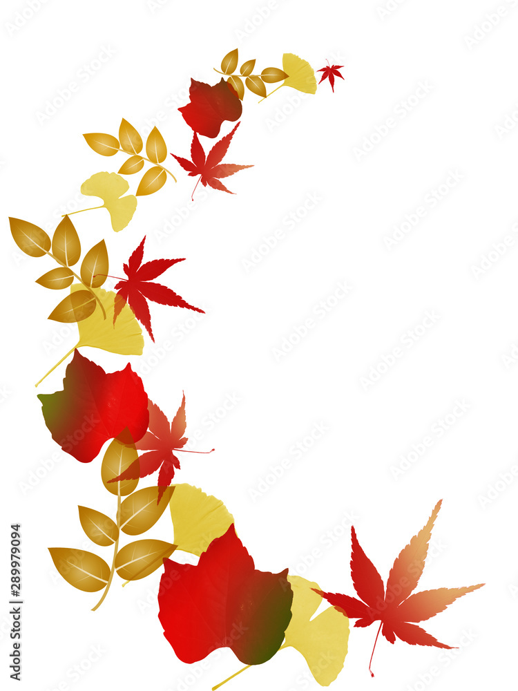 紅葉 秋 フレーム 枠 紅葉狩り 和柄 和風 テキストスペース Stock Illustration Adobe Stock