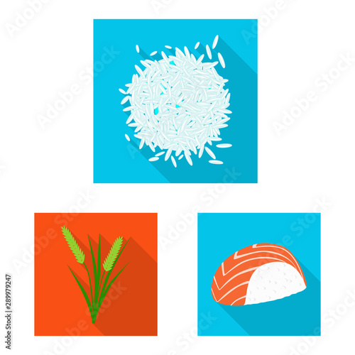 Isolated object of raw and agricultural icon. Set of raw and ecological stock symbol for web.