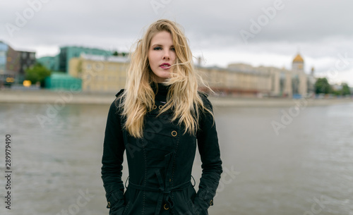 Emotional portrait of beautiful young woman.