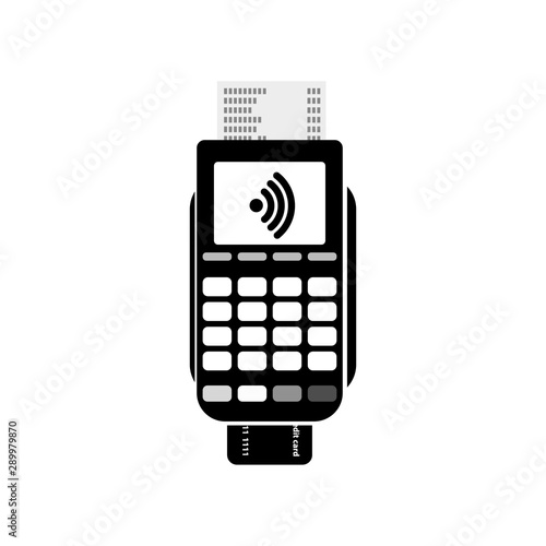 Pos terminal confirms the payment by smartphone.