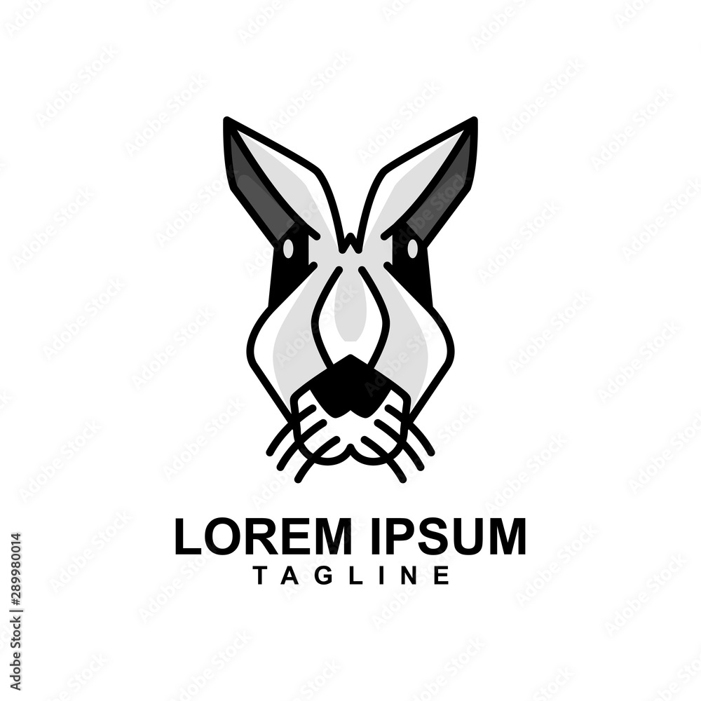 Head Rabbit Mascot Design vector Head Rabbit Mascot Design vector