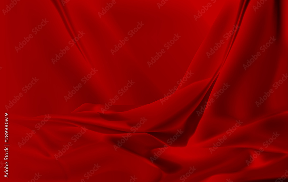 red silk cloth background  - obrazy, fototapety, plakaty 