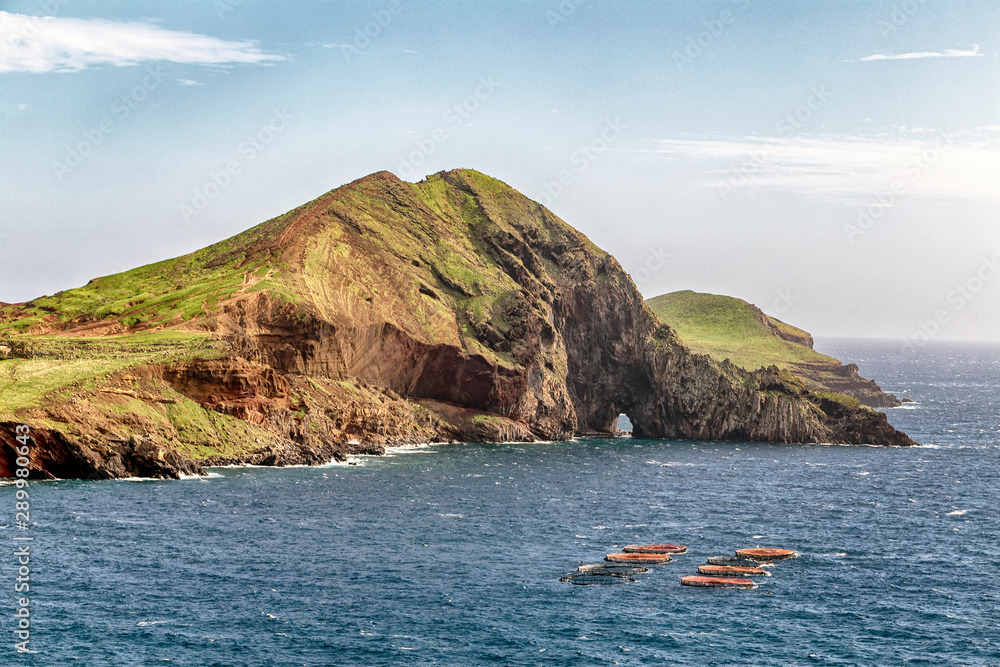 Fototapeta premium High cliffs at Ponta de São Lourenço on the island of Madeira