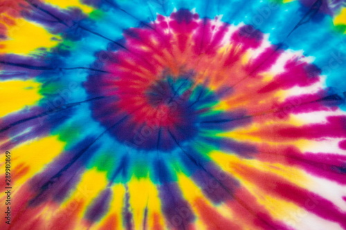 rainbow spiral tie dye background © Rattanachai