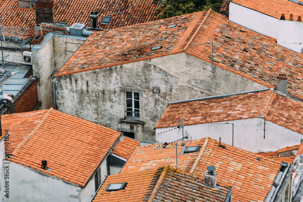 High Angle View of roofs in the center of La Rochelle High Angle View of roofs in the center of La Rochelle