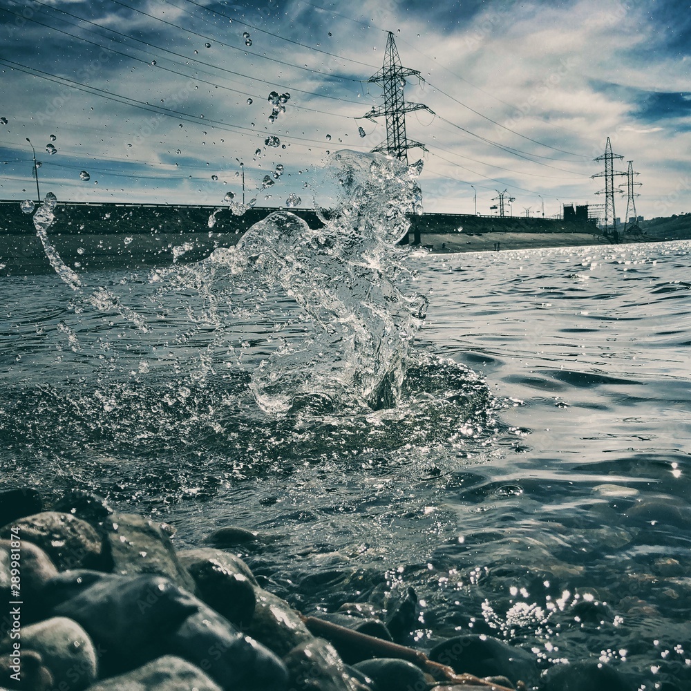 Obraz premium view of coast of sea