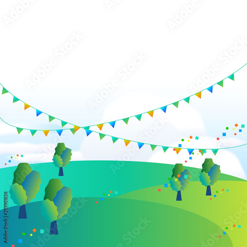 イベント　体育祭　マラソン　森　広場