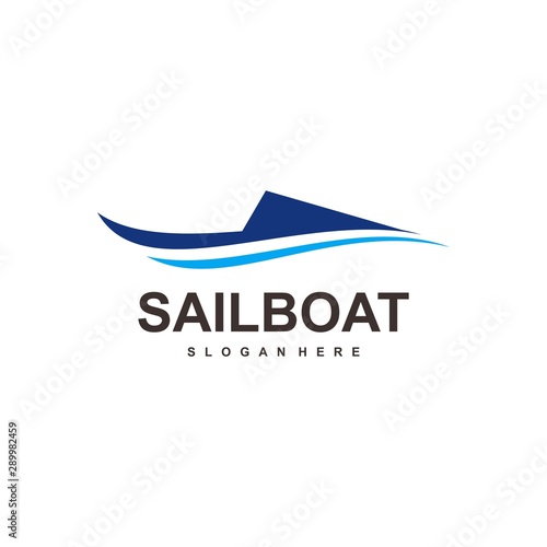 Free Download sail boat logo template, design concept vector - GFXLoad