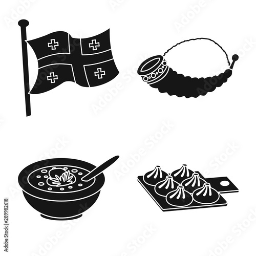 Vector design of heritage and originality logo. Collection of heritage and traditions stock vector illustration.