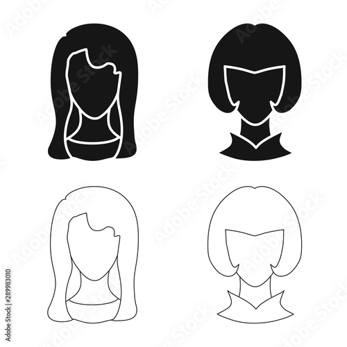 Isolated object of professional and photo icon. Collection of professional and profile stock vector illustration.