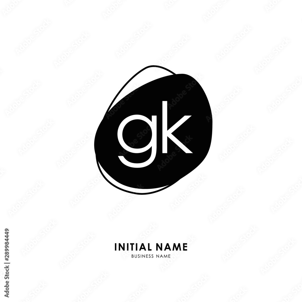 G K GK Initial logo letter with minimalist concept. Vector with scandinavian style logo. G K GK Initial logo letter with minimalist concept. Vector with scandinavian style logo.