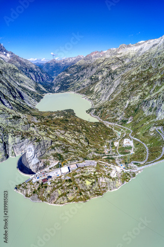 Panorama Grimselhospiz in der Schweiz photo