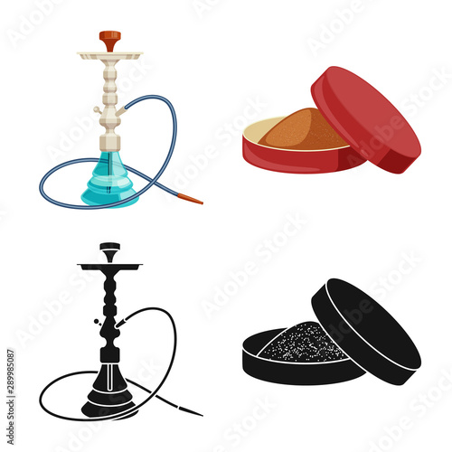 Vector design of refuse and stop symbol. Collection of refuse and habit stock vector illustration.