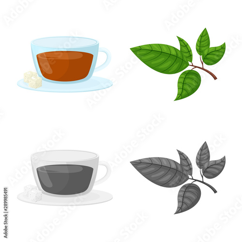 Vector design of healthy and floral icon. Set of healthy and gradient stock vector illustration.