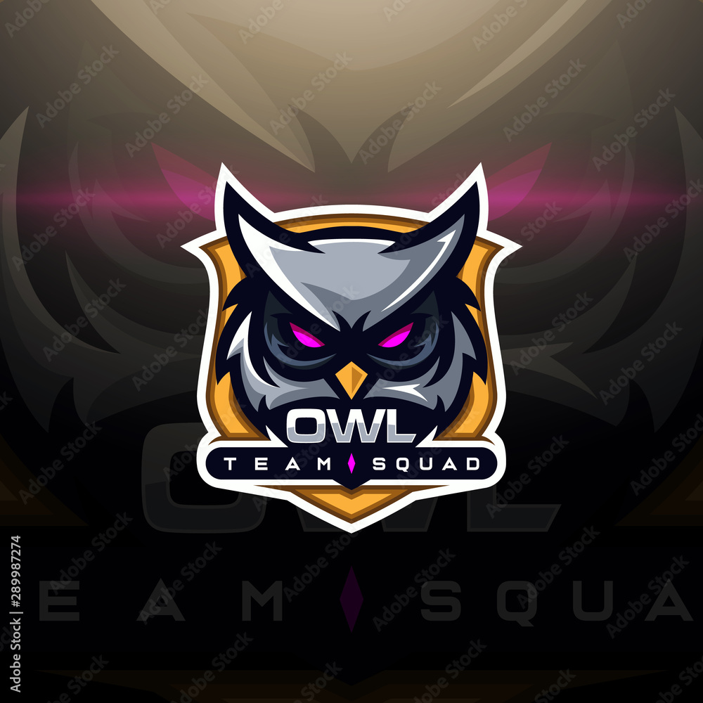 Owl head gaming logo esport