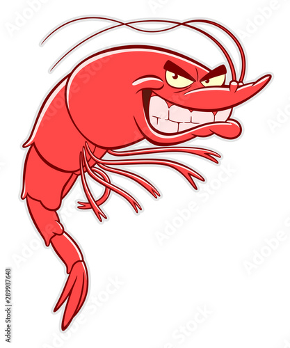 Smiling red shrimp