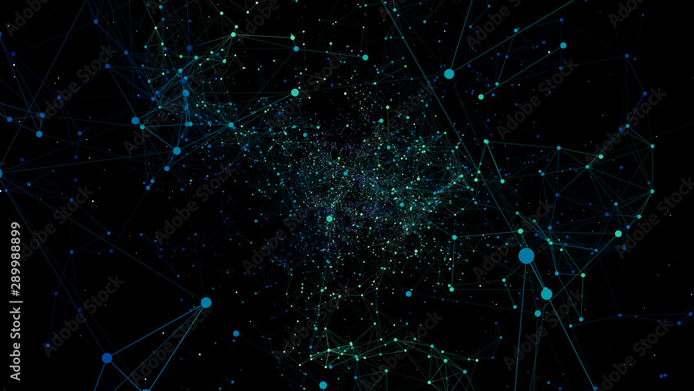 Fototapeta premium Abstract background of interconnected dots
