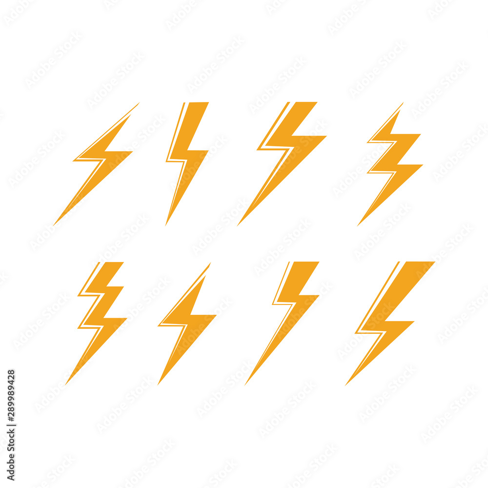 Flash thunderbolt Template vector icon Flash thunderbolt Template vector icon