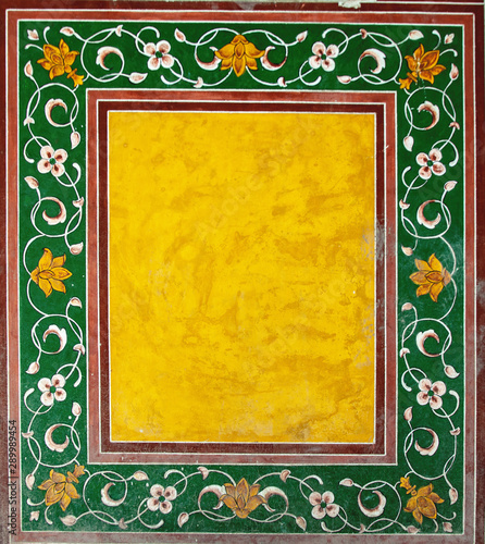 Vintage floral mosaic frame