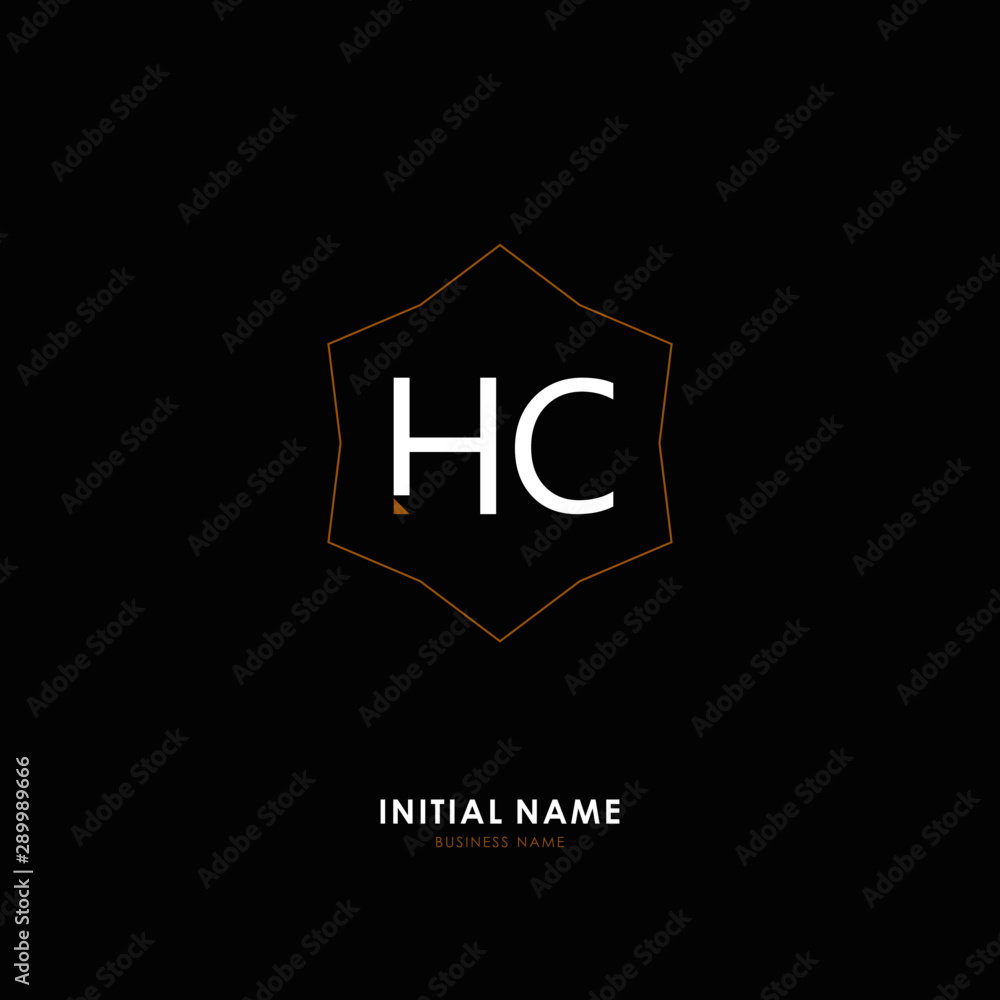 H C HC Initial logo letter with minimalist concept. Vector with scandinavian style logo.