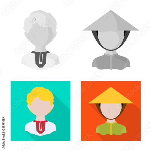 Vector design of imitator and resident icon. Collection of imitator and culture stock vector illustration.